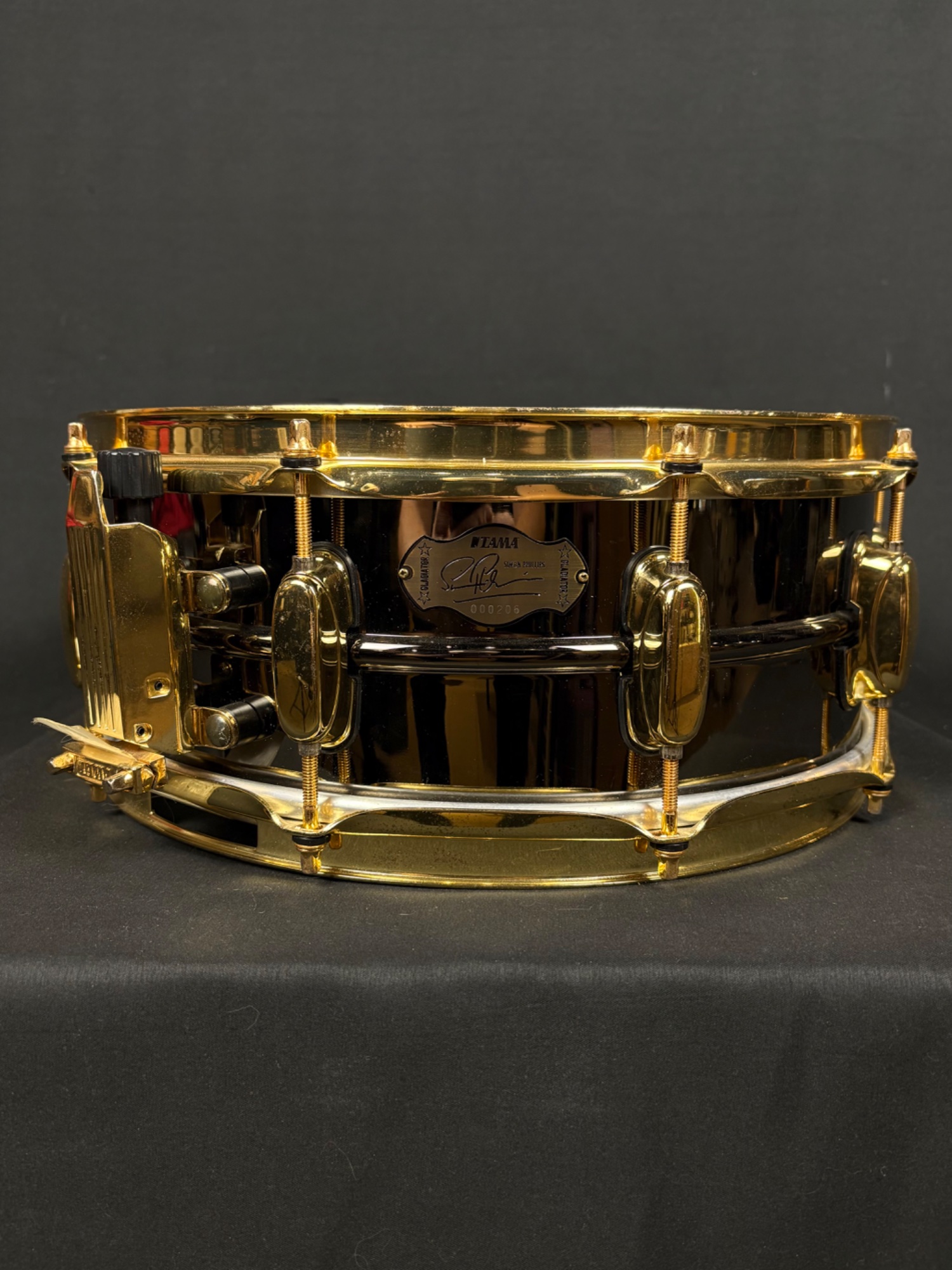 Tama Simon Phillips Limited Gladiator Snare, Made In Japan, Gold Hardware