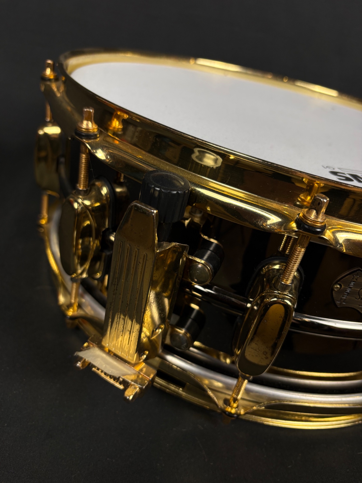 Tama Simon Phillips Limited Gladiator Snare, Made In Japan, Gold Hardware &mdash; view 6
