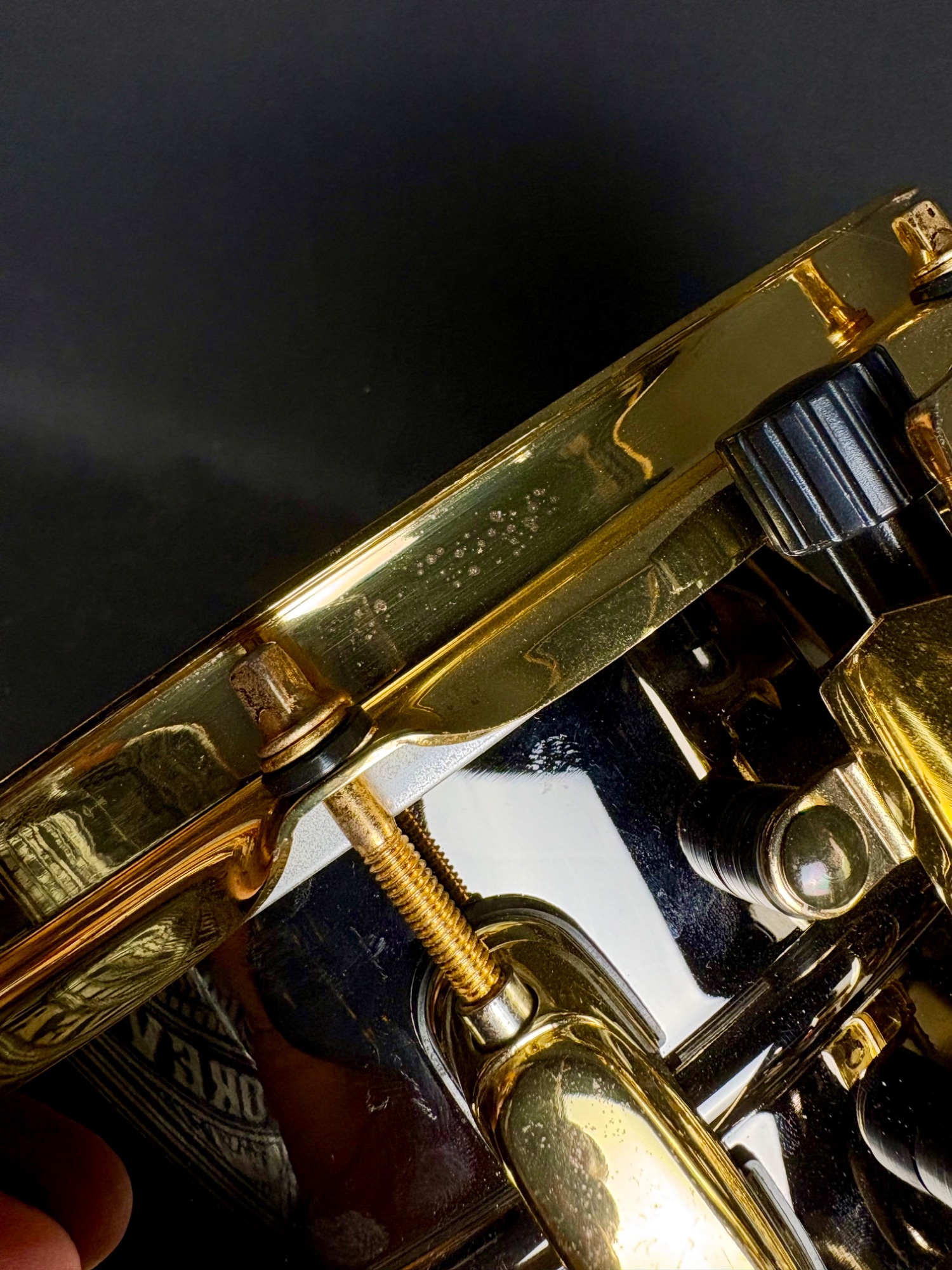 Tama Simon Phillips Limited Gladiator Snare, Made In Japan, Gold Hardware &mdash; view 9