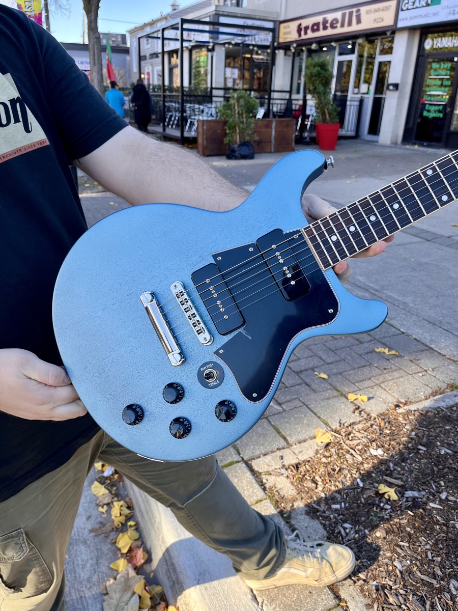 Gibson 2022  Rick Beato Double Cut Les Paul TV Blue Mist w/OHSC &mdash; view 19