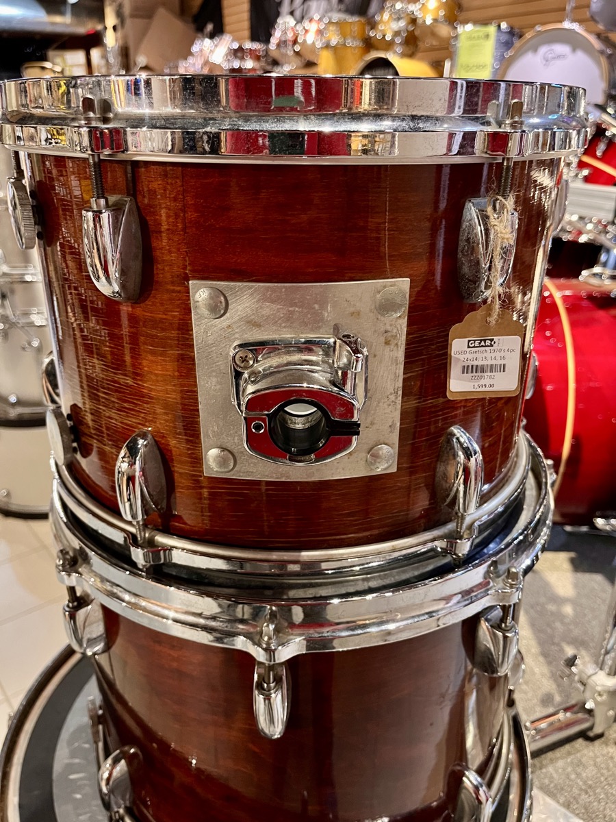 Gretsch 1970's 4pc 24x14, 13, 14, 16 Changed Tom Mounts - CONSIGNMENT &mdash; view 2
