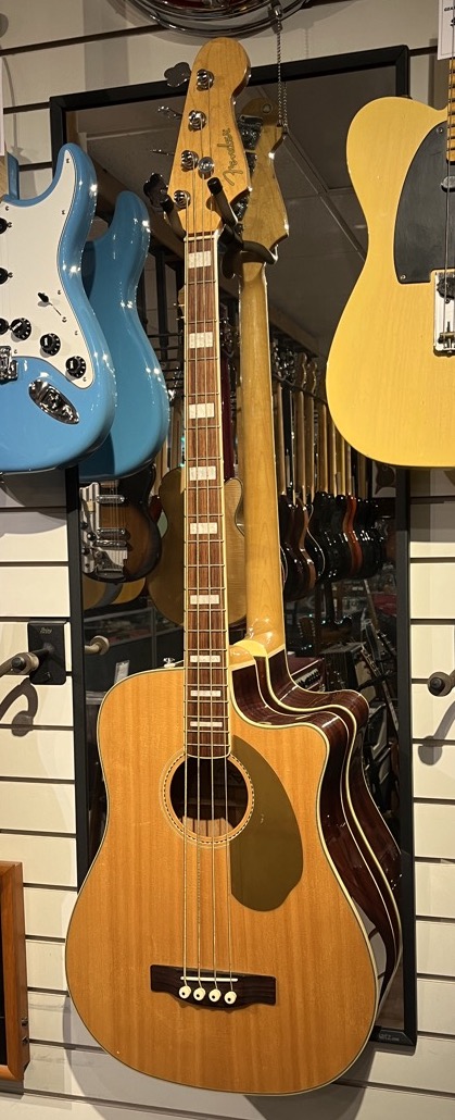 Fender Kingman Acoustic Bass Guitar Natural w/Case