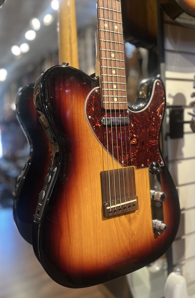 Fender 2011 Acoustasonic Telecaster 3 Tone Burst - CONSIGNMENT &mdash; view 3