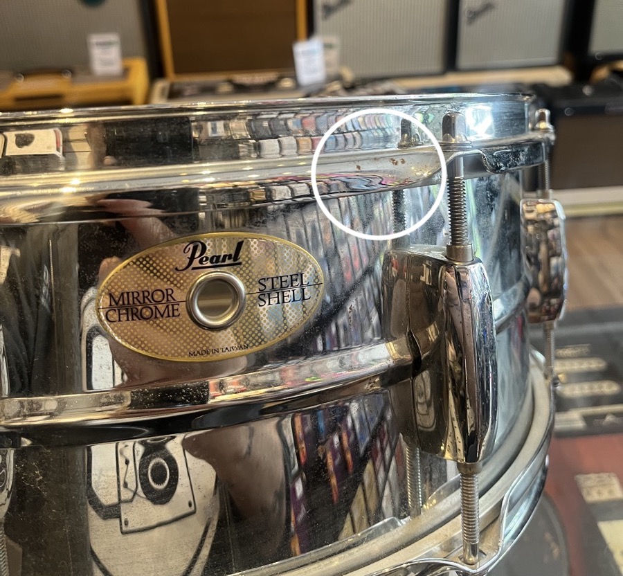 Pearl Mirror Chrome Pro Steel Shell 14 x 5.5" Snare Drum &mdash; view 4