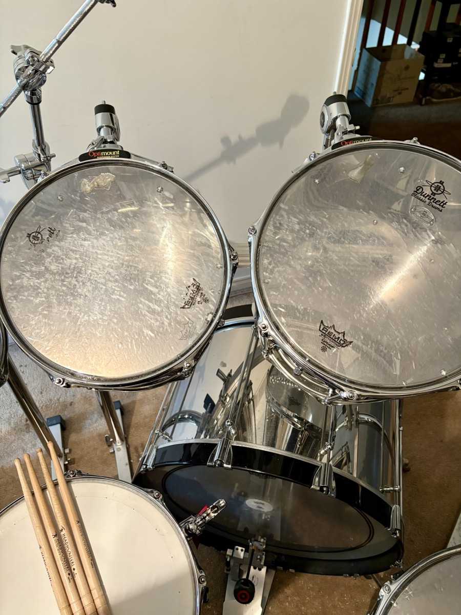 Ronn Dunnett Classic Drums 14 Piece Custom Stainless Steel Kit -CONSIGNMENT &mdash; view 11