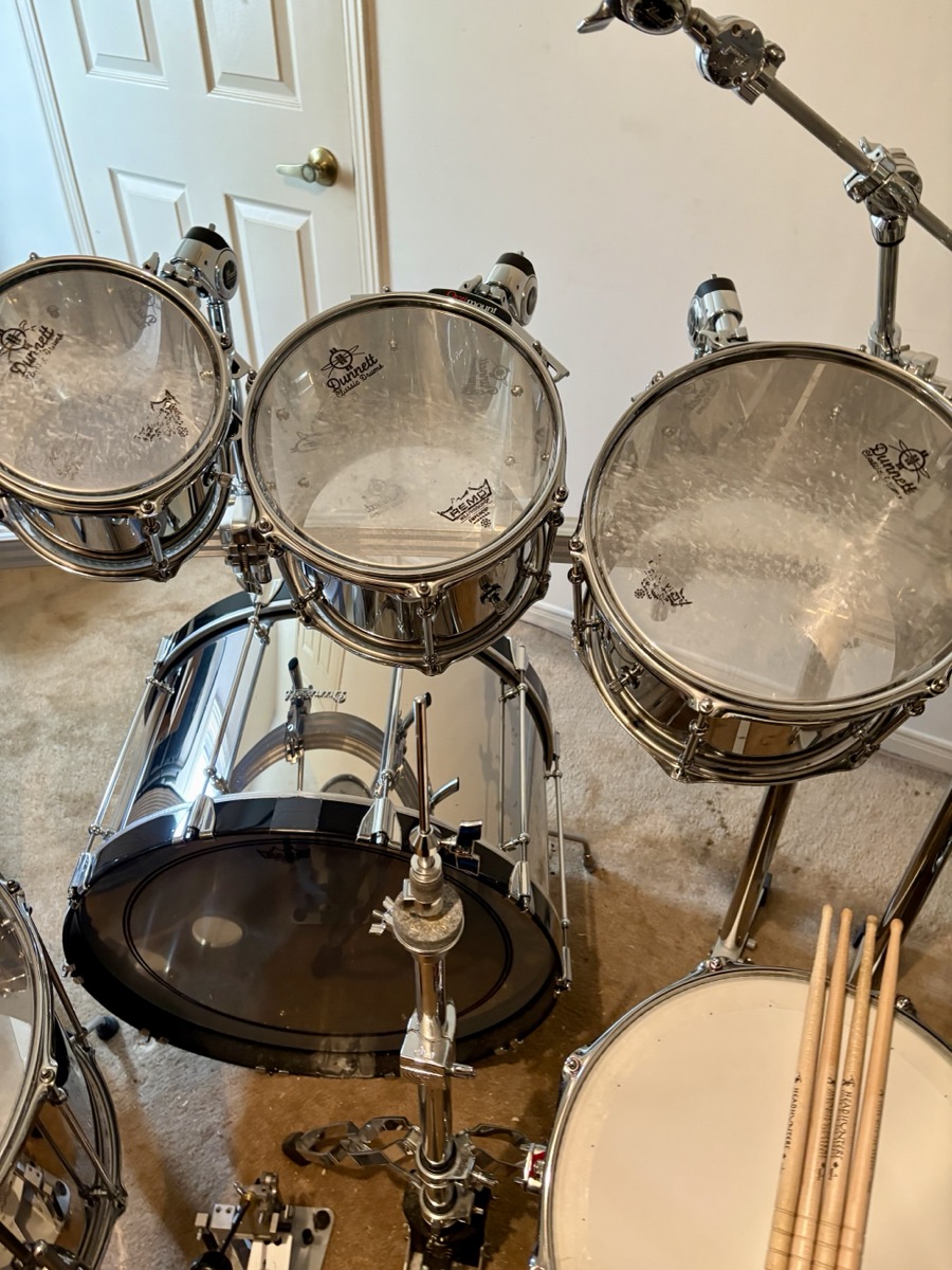 Ronn Dunnett Classic Drums 14 Piece Custom Stainless Steel Kit -CONSIGNMENT &mdash; view 12
