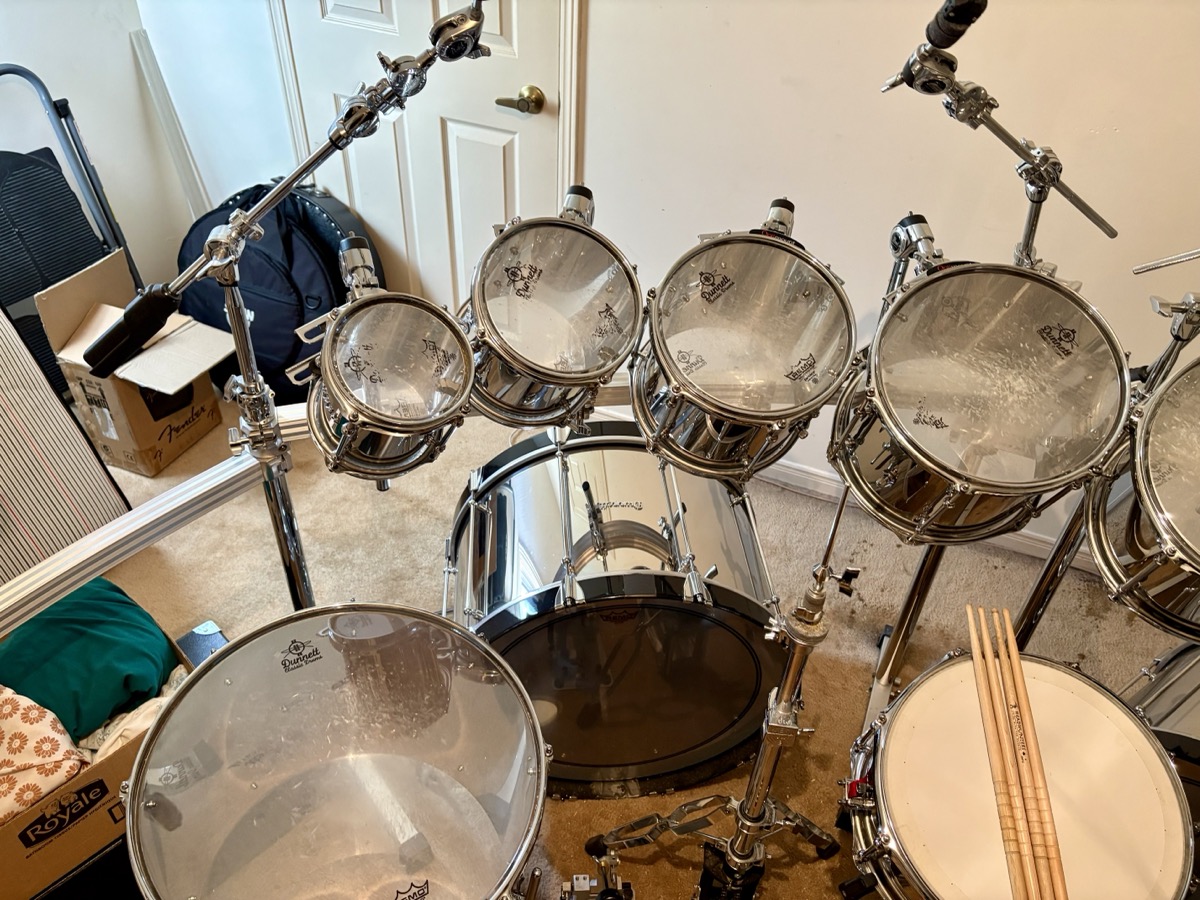 Ronn Dunnett Classic Drums 14 Piece Custom Stainless Steel Kit -CONSIGNMENT &mdash; view 15