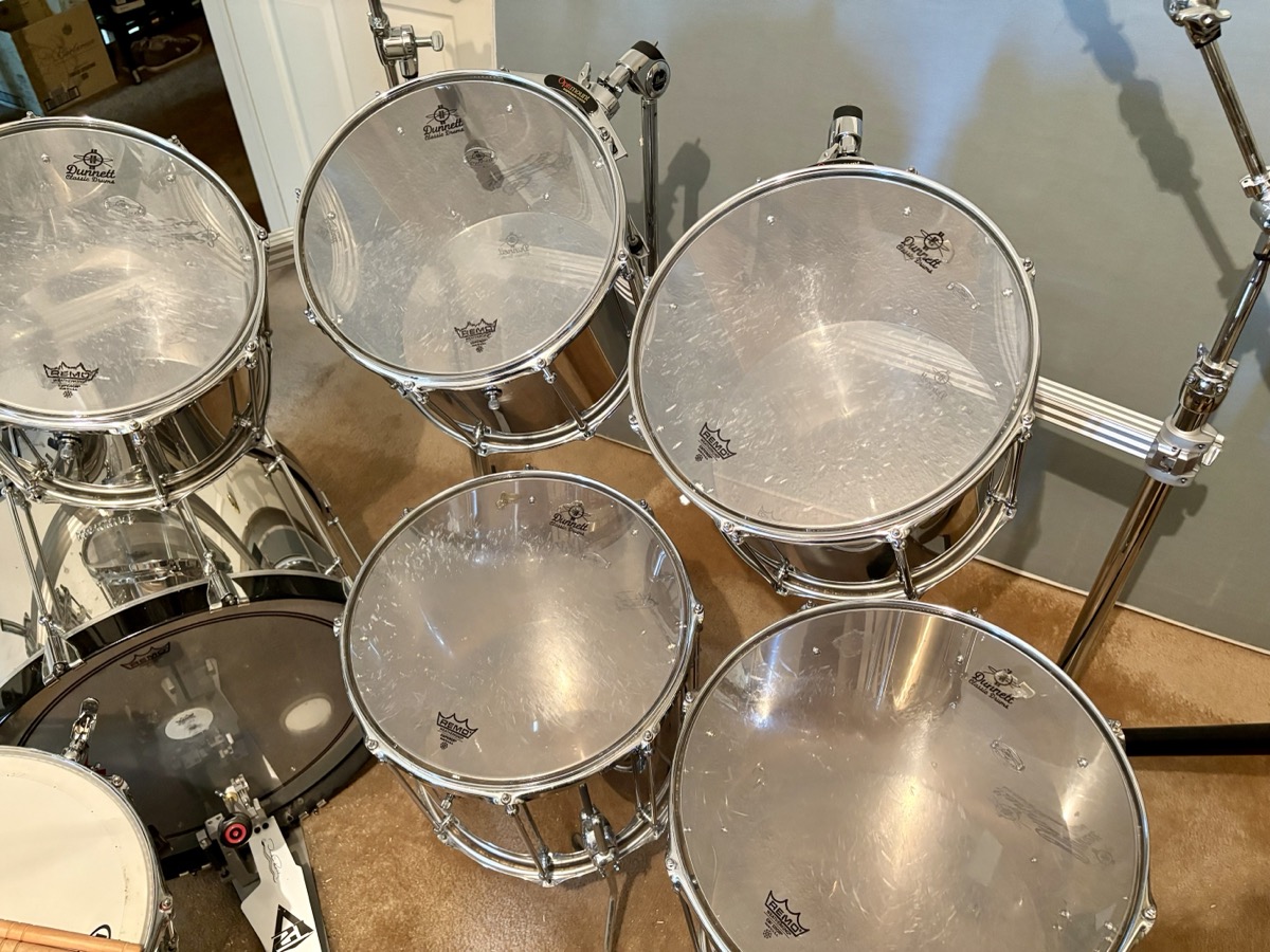 Ronn Dunnett Classic Drums 14 Piece Custom Stainless Steel Kit -CONSIGNMENT &mdash; view 17