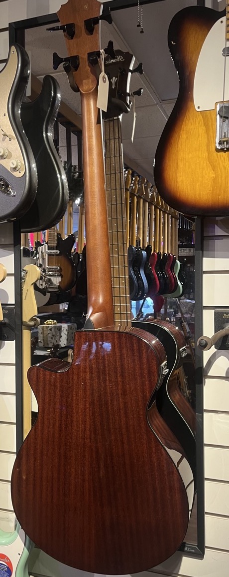 Ibanez AEGB24E 4 String Acoustic Electric Bass Guitar - Mahogany Sunburst &mdash; view 4