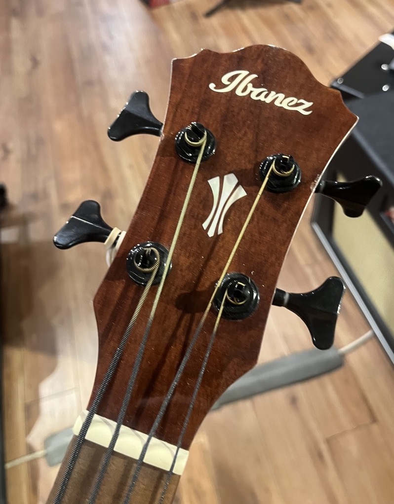 Ibanez AEGB24E 4 String Acoustic Electric Bass Guitar - Mahogany Sunburst &mdash; view 5