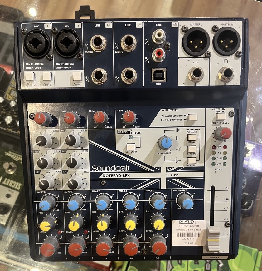 Soundcraft Notepad 8 FX Small Format Analog Mixer &mdash; view 3