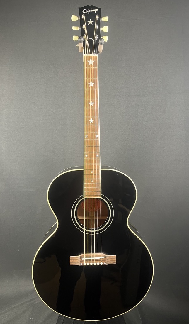 Epiphone IGC J-180 LS Ebony w/OHSC &mdash; view 2