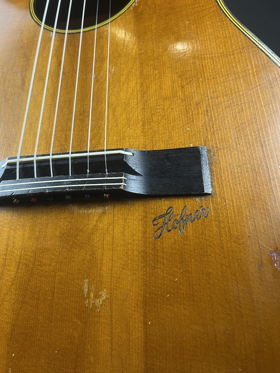Hofner 483 Parlor Guitar, Early 1950s, Solid Top &mdash; view 11