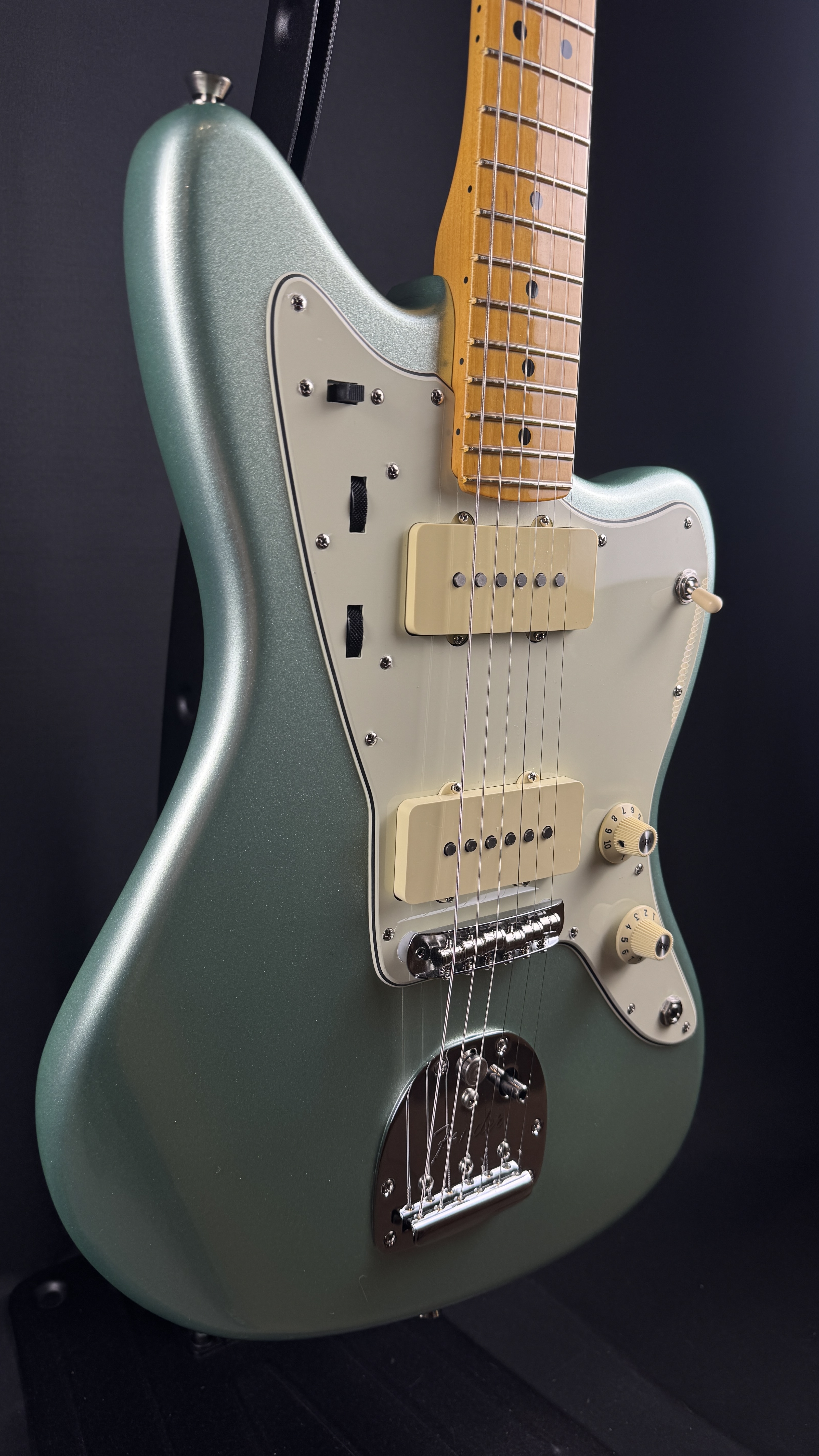 Fender American Pro II Jazzmaster, OHSC, Mystic Surf Green &mdash; view 4