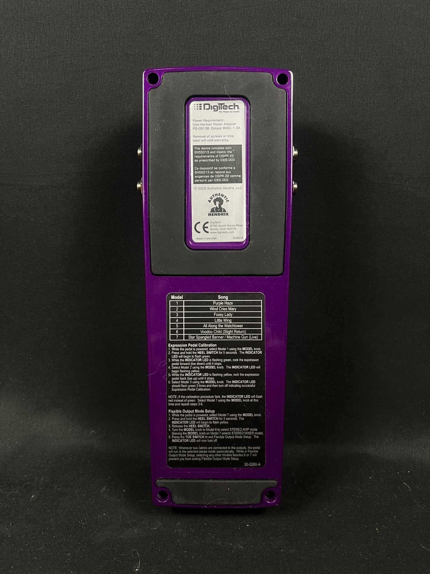 Digitech Jimi Hendrix Experience Pedal Purple w/Box &mdash; view 9